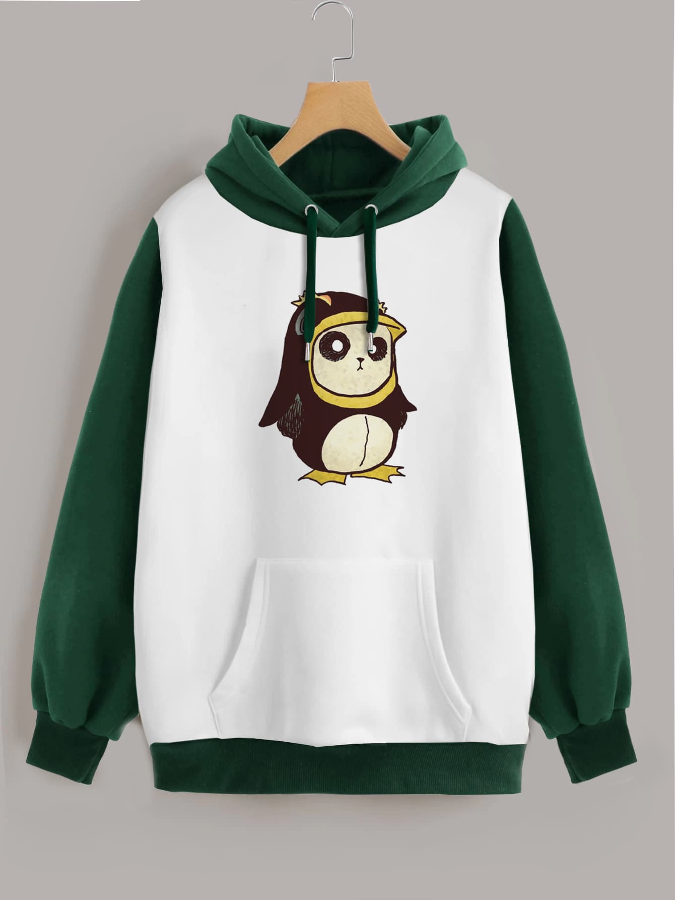 Buzo ancho hoodie Panda Pinguino