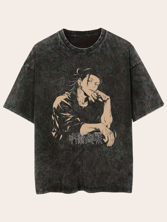 Camiseta Acid wash Suguru Geto